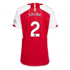 Arsenal William Saliba #2 Hemmatröja Dam 2023-24 Korta ärmar